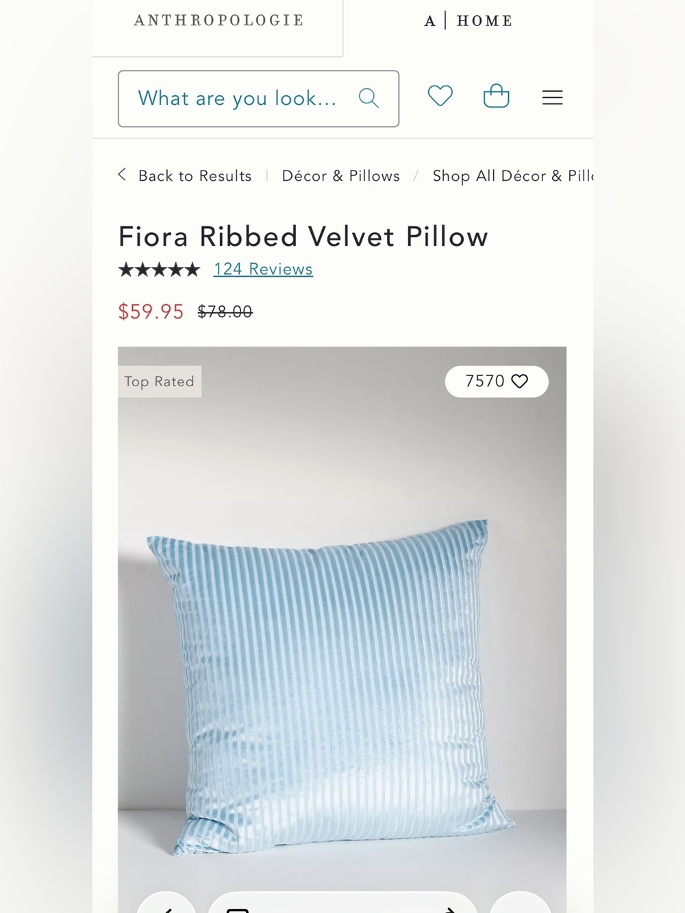 ANTHROPOLOGIE Fiora Pillow Cream Ribbed Velvet Rich Gold Metal Zipper 22x22 NWOT